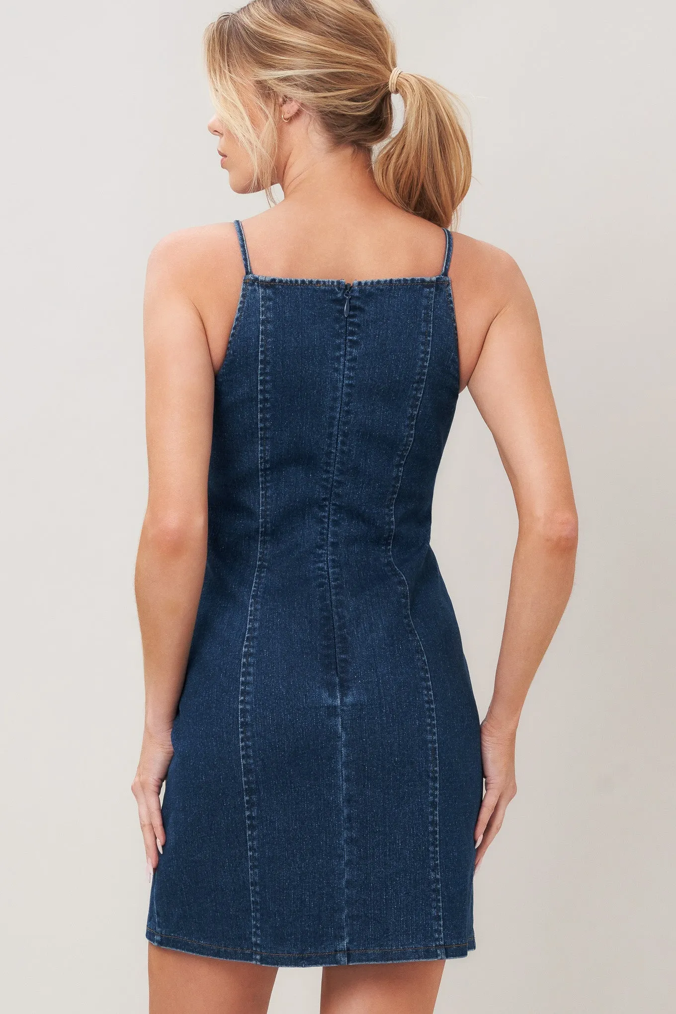 Second Skin Denim Mini Dress sold by Zulily product image thumbnail 2