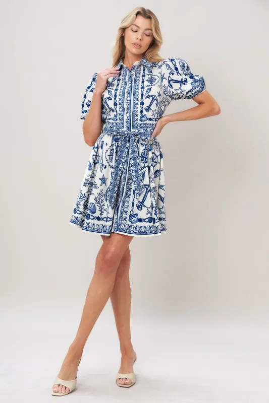 Island Pulse Woven Mini Dress made by Flying Tomato