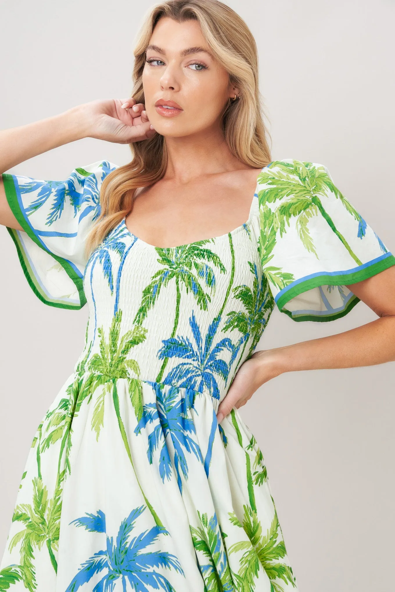 Palm Escapade Woven Midi Dress sold by Zulily product image thumbnail 4