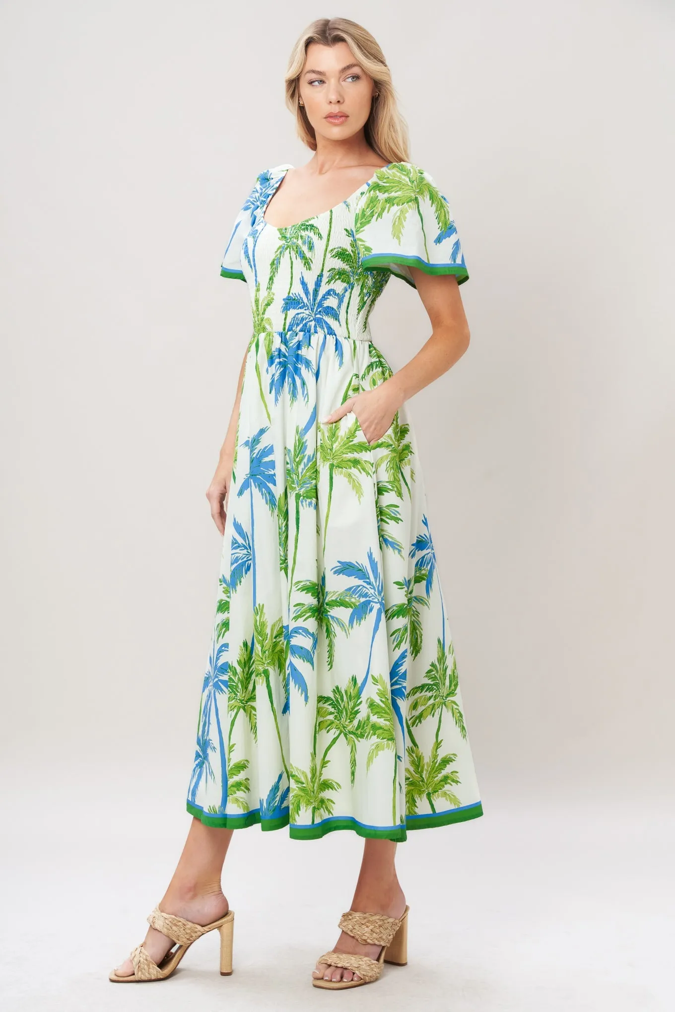 Palm Escapade Woven Midi Dress sold by Zulily product image thumbnail 5