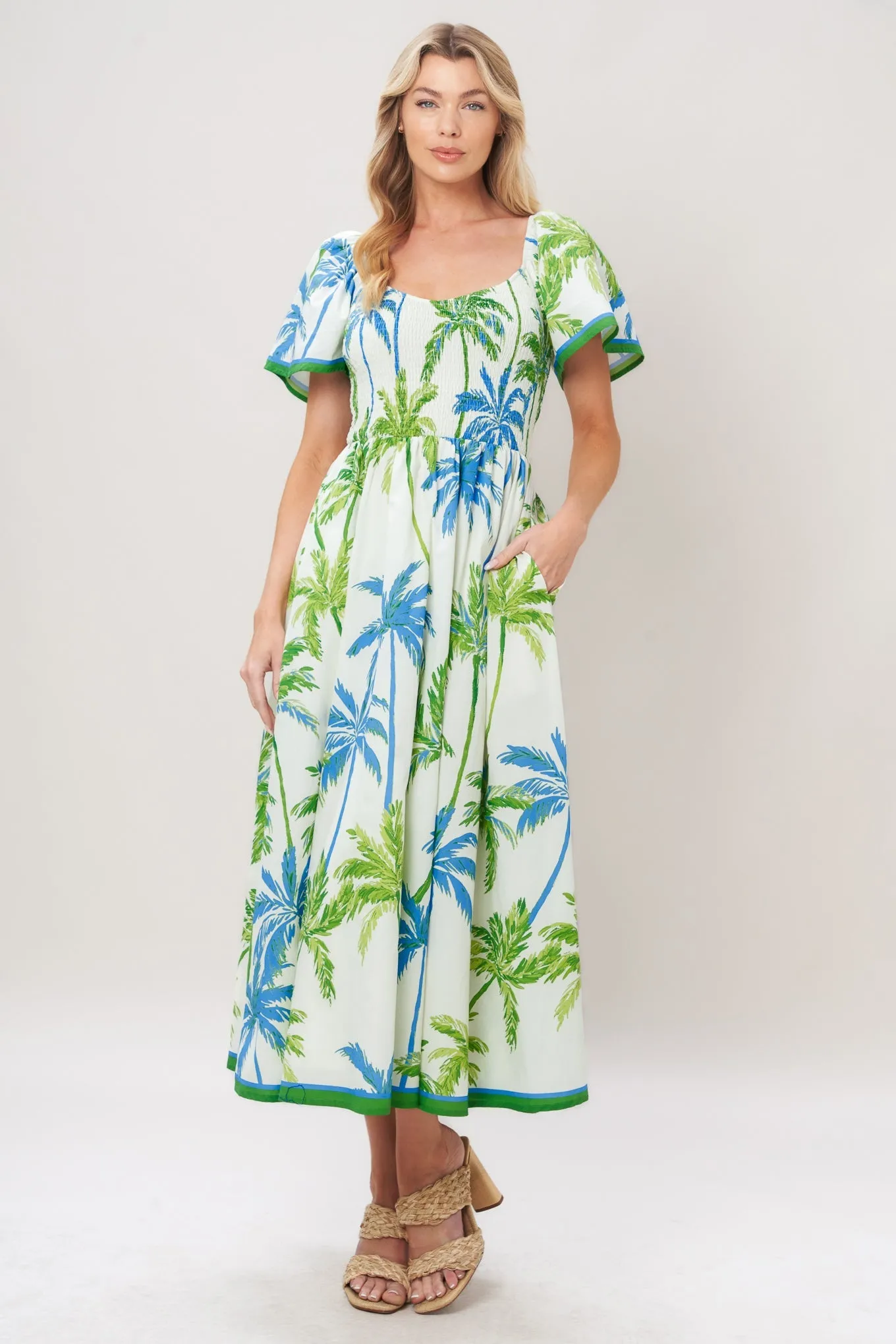 Palm Escapade Woven Midi Dress sold by Zulily product image thumbnail 3