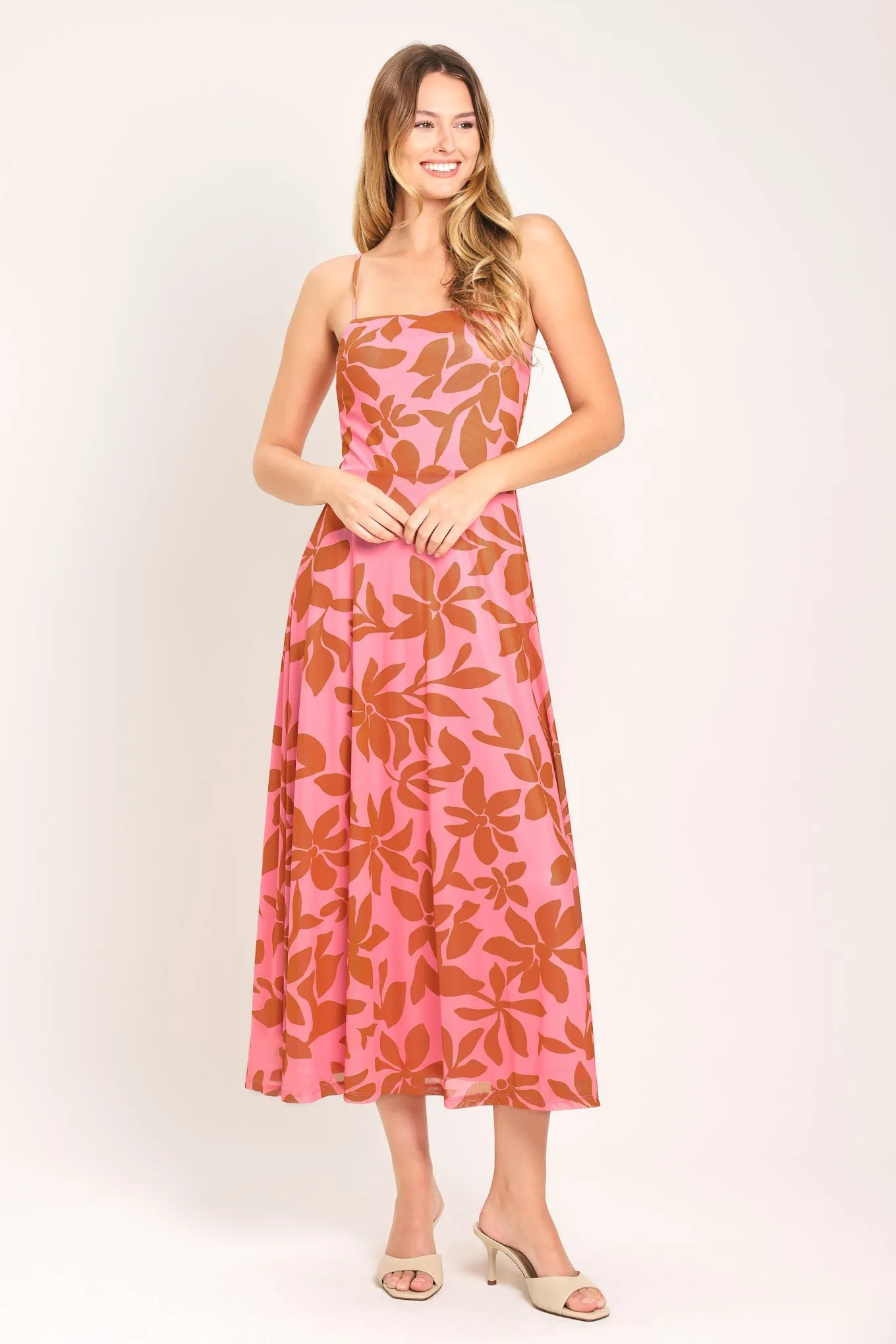 Rosy Haven Power Mesh Midi Dress sold by Zulily