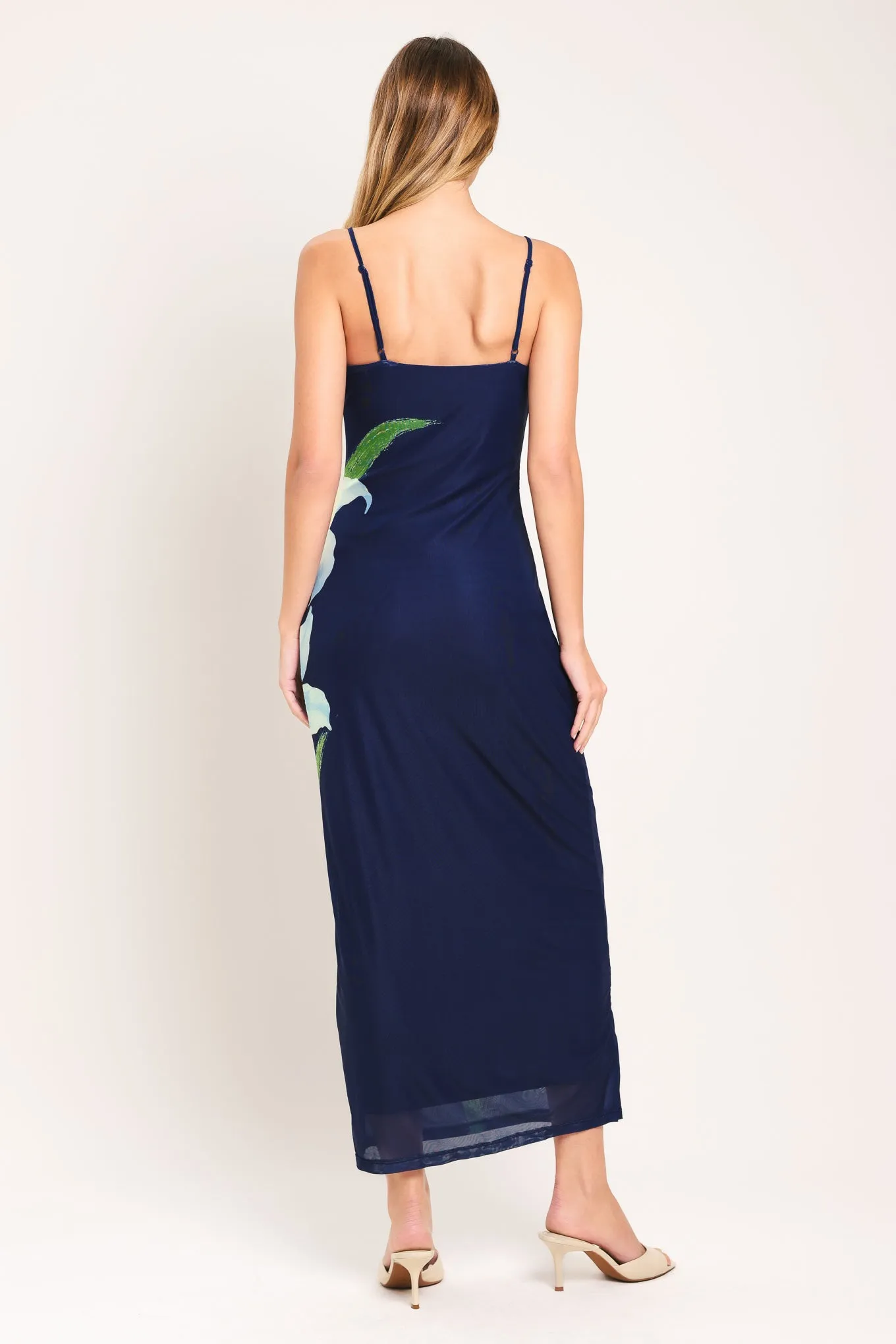 Deep Bloom Power Mesh Midi Dress sold by Zulily product image thumbnail 5
