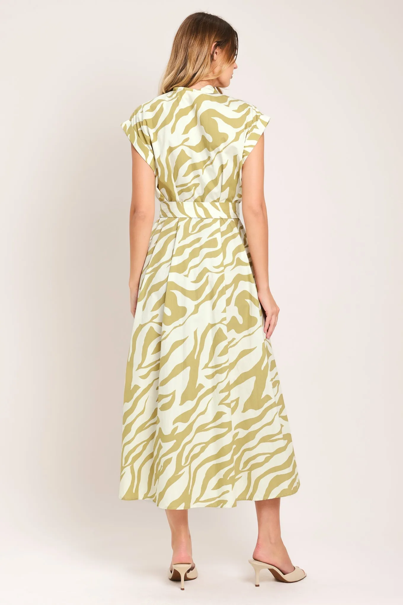 Soft Zebra Woven Midi Shirt Dress sold by Zulily product image thumbnail 2