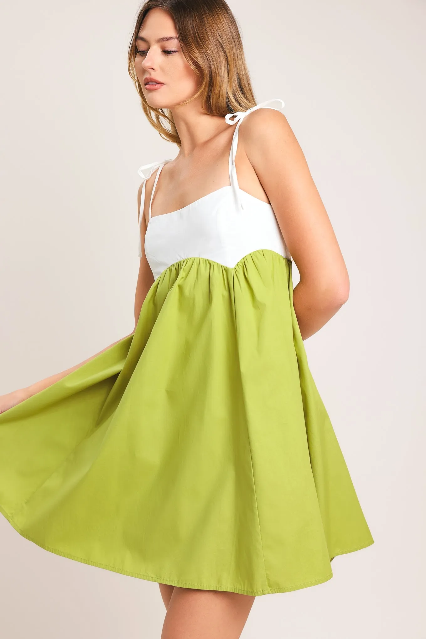 Playful Lime Woven Mini Dress sold by Zulily product image thumbnail 5