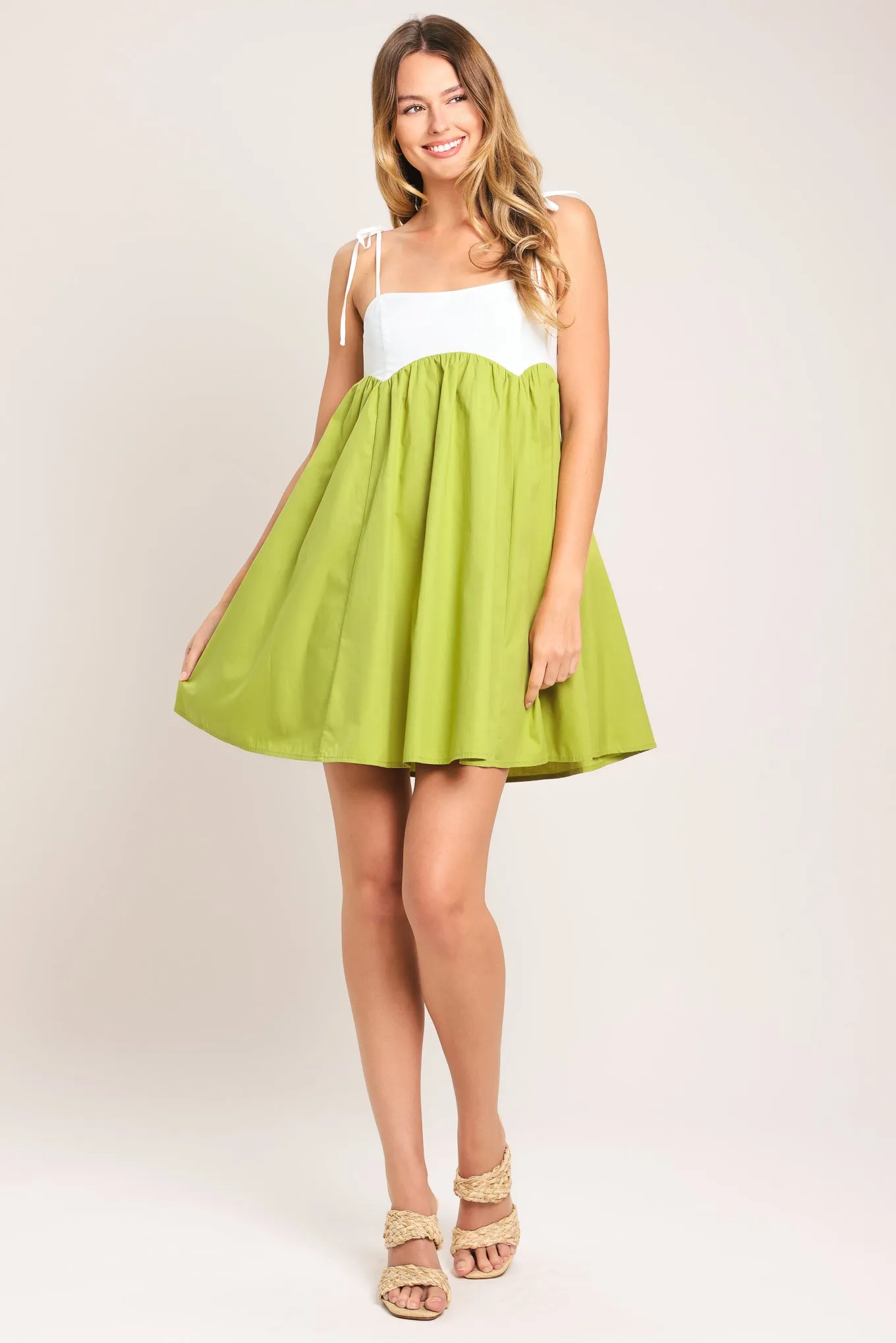 Playful Lime Woven Mini Dress sold by Zulily product image thumbnail 3