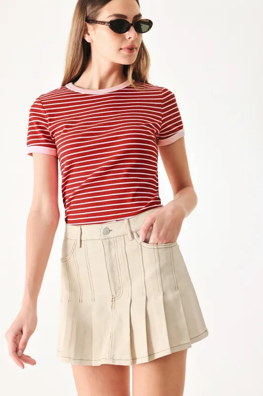 Sweet Daydream Strip Knit Top made by Flying Tomato