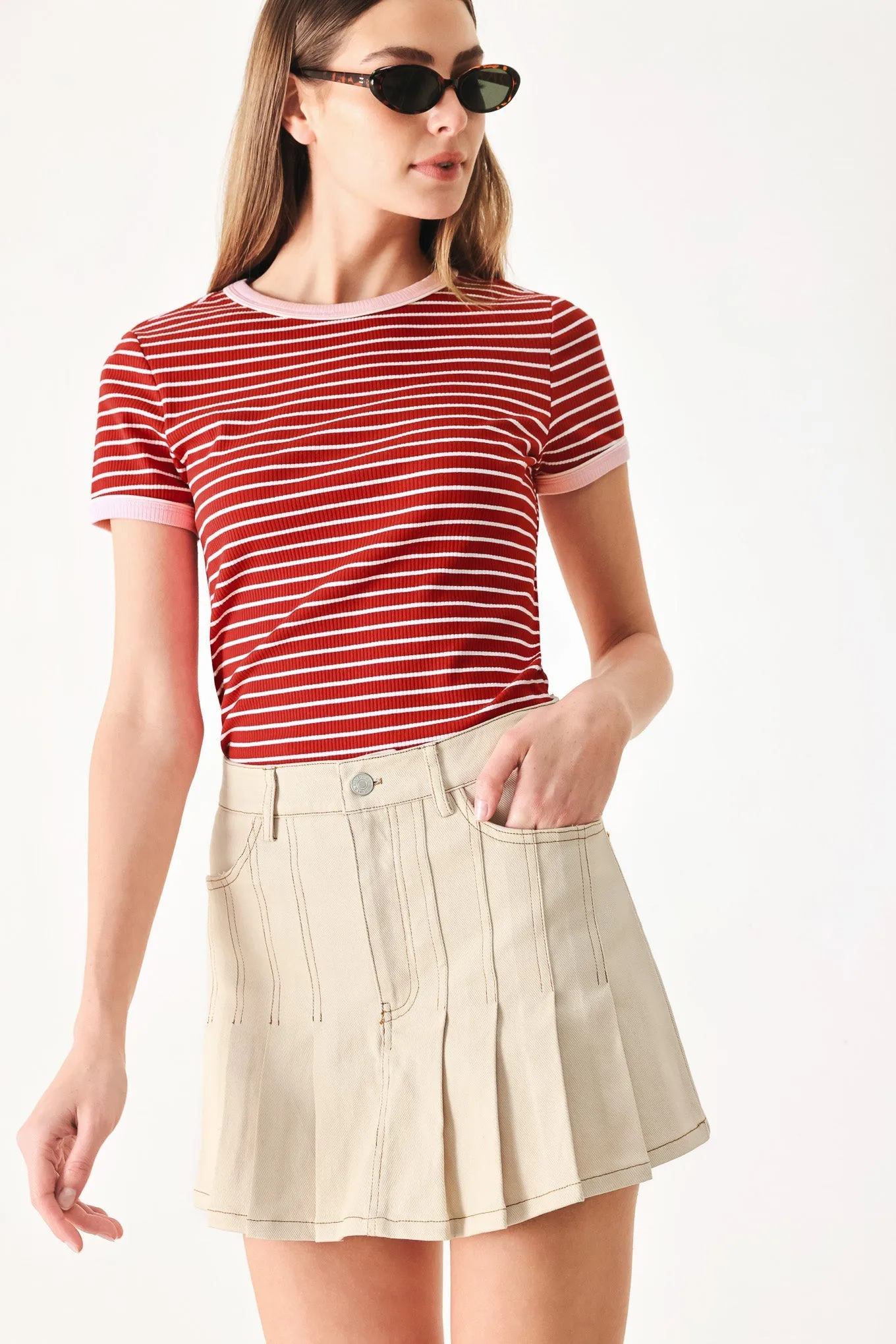 Sweet Daydream Strip Knit Top sold by Zulily