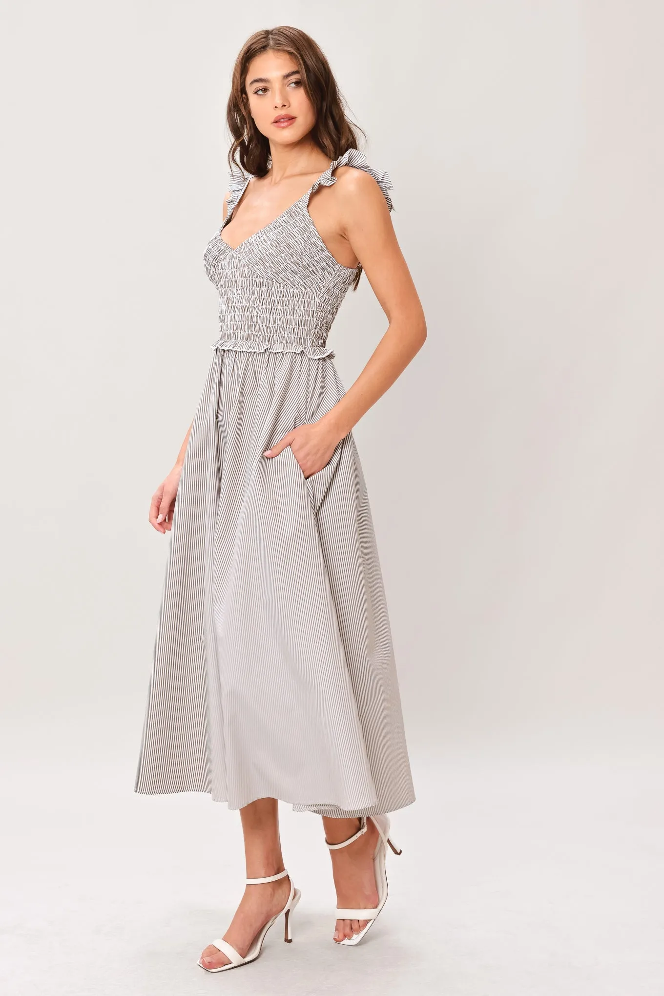 Sweet Stripe Woven Midi Dress sold by Zulily product image thumbnail 5