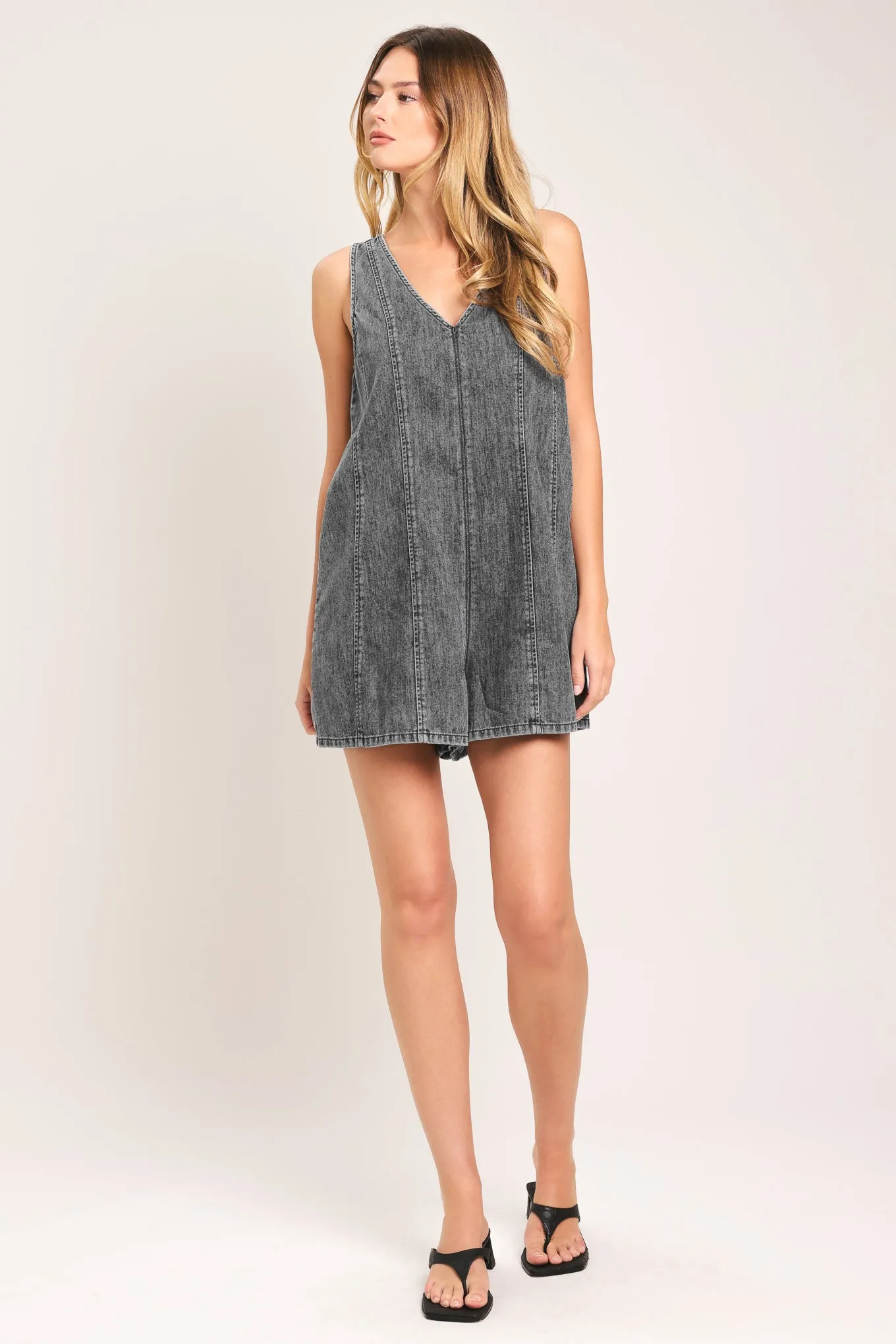 Cool Sweet Lightweight Denim Romper sold by Zulily product image thumbnail 5