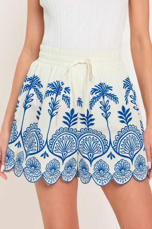 Coastline Palm Woven Shorts made by Flying Tomato