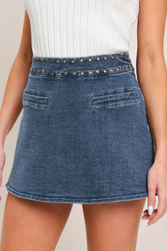 Sweet Stud Denim Skort made by Flying Tomato