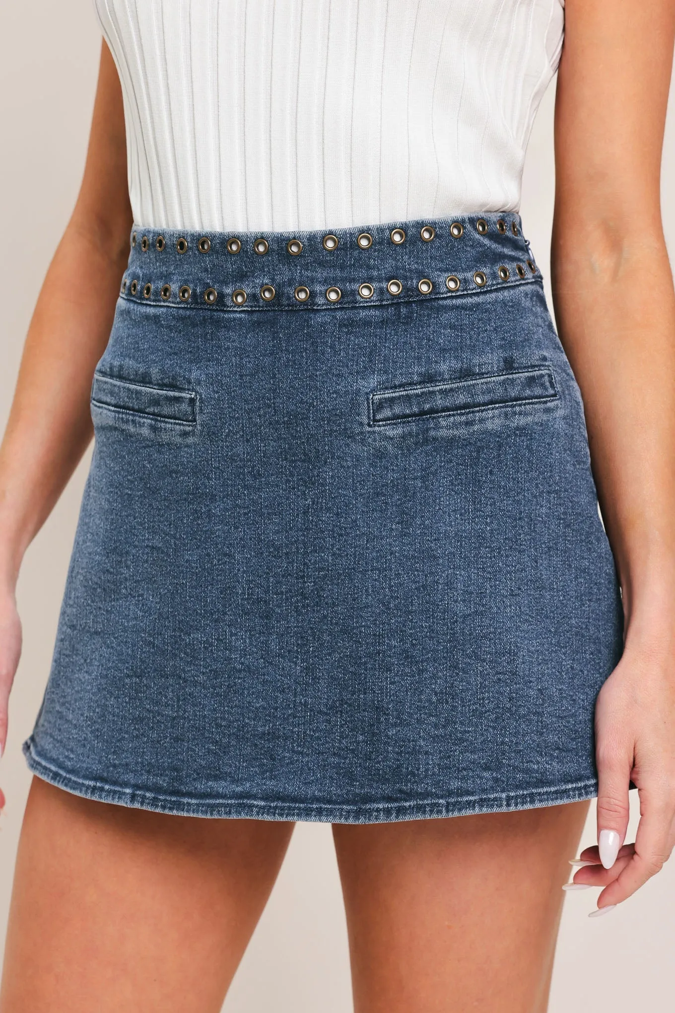 Sweet Stud Denim Skort sold by Zulily