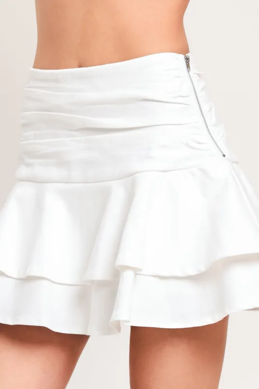 Cloud Frill Woven Skort made by Flying Tomato