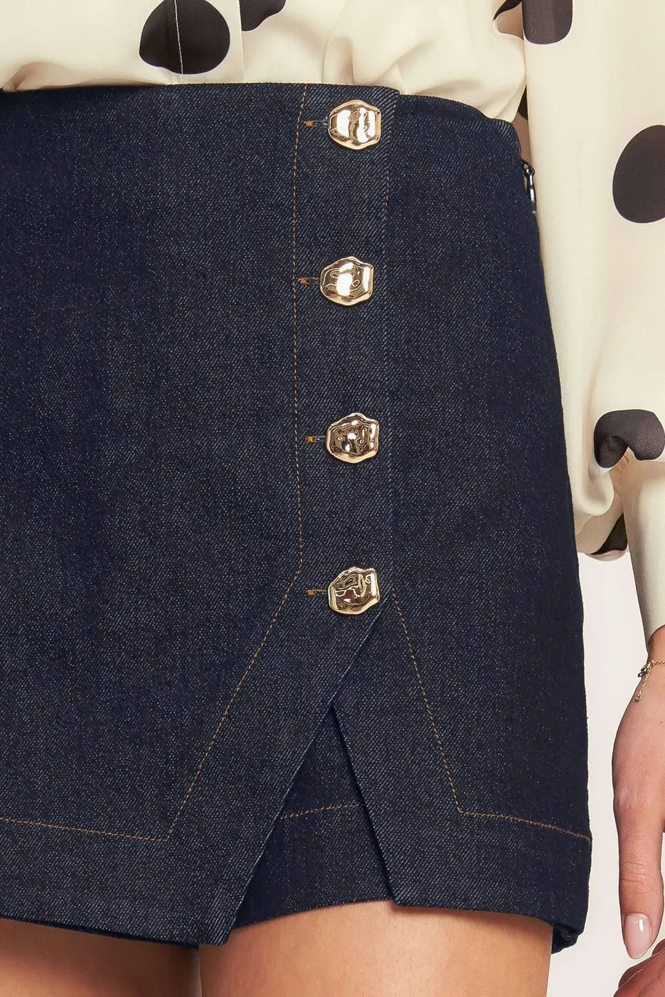 Modern Feminine Denim Skort sold by Zulily product image thumbnail 3