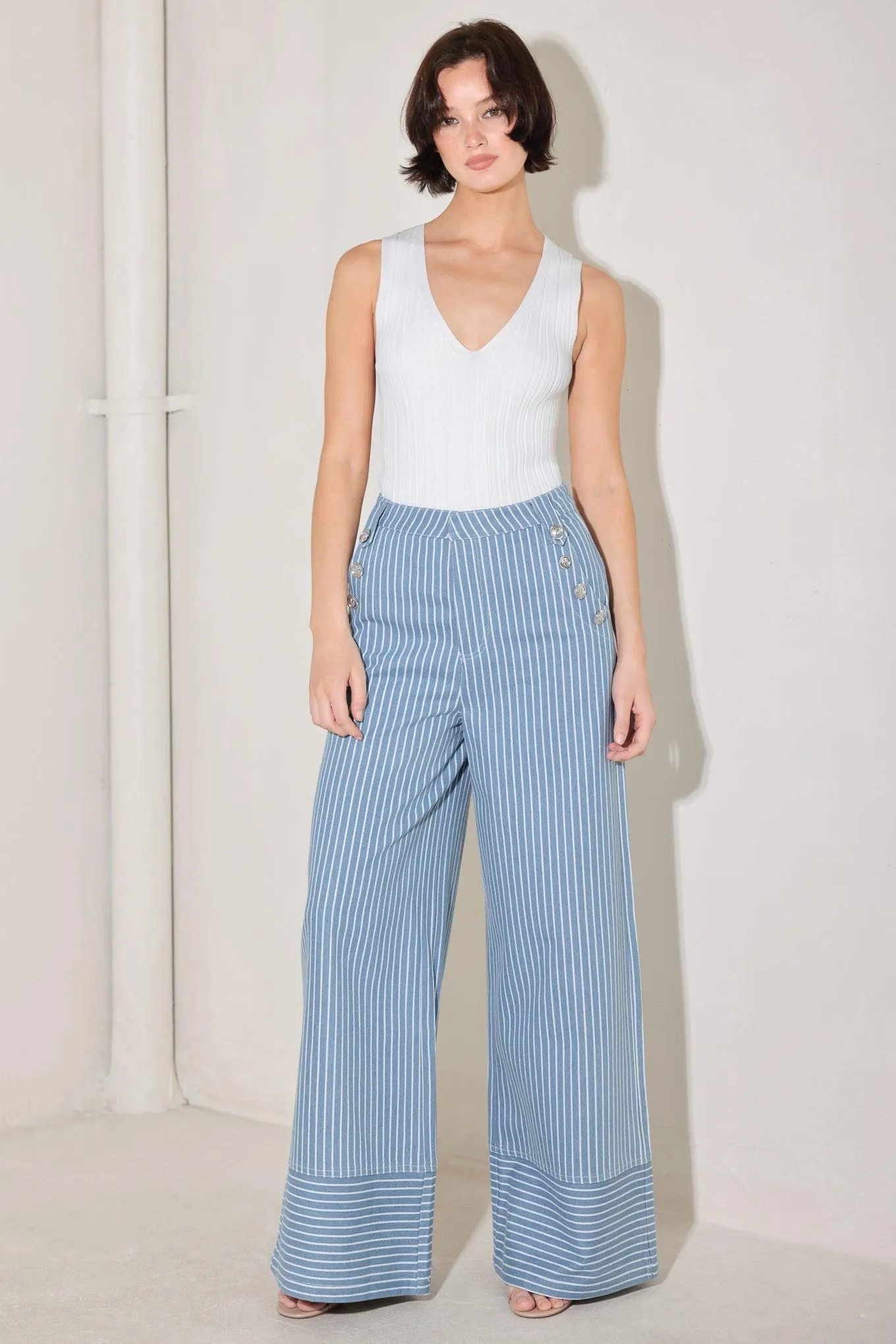Pinstripe Prestige Woven Pants sold by Zulily product image thumbnail 2