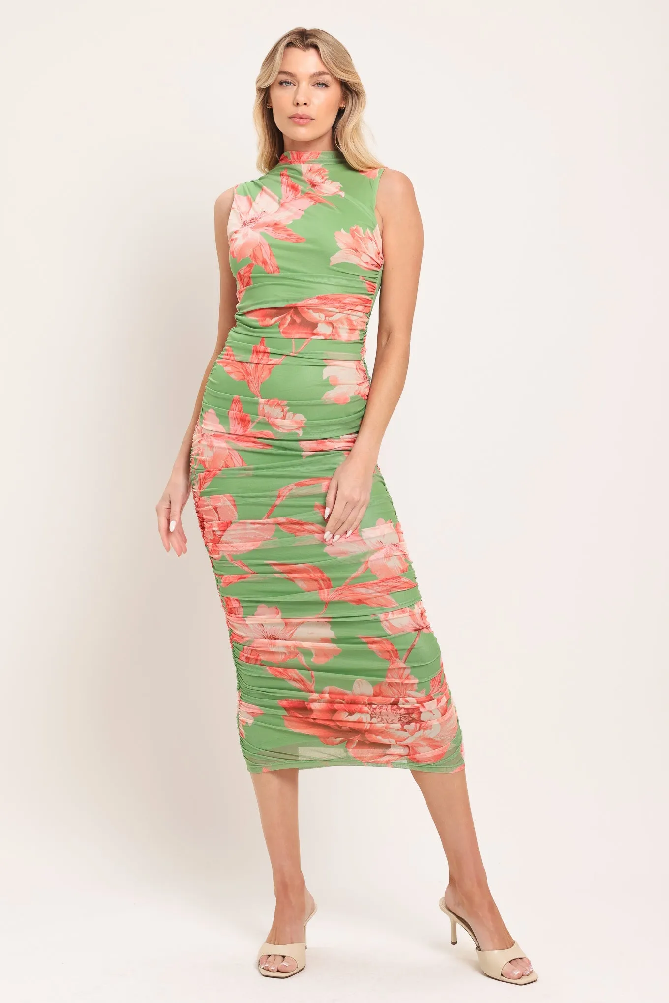 Paradise Glow Power Mesh Midi Dress sold by Zulily product image thumbnail 2