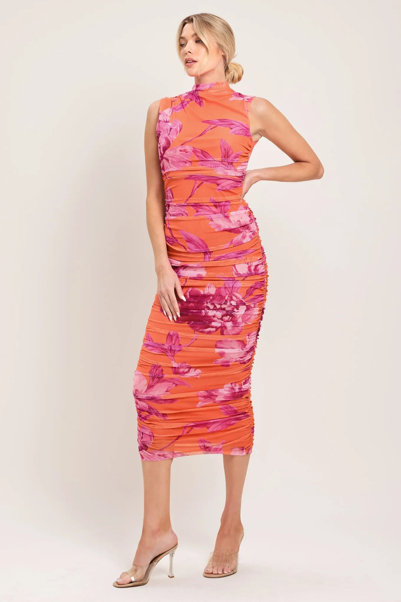 Paradise Glow Power Mesh Midi Dress sold by Zulily product image thumbnail 3
