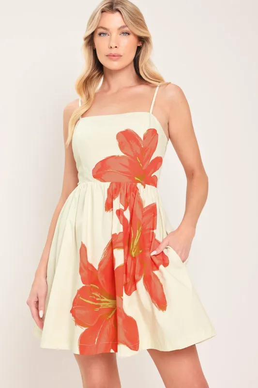 Sunkissed Flora Woven Mini Dress made by Flying Tomato