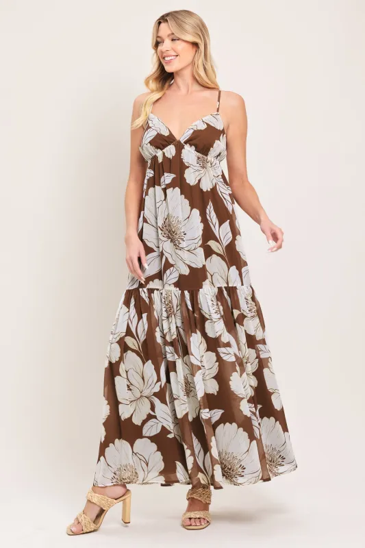 Desert Bloom Woven Maxi Dress made by Flying Tomato