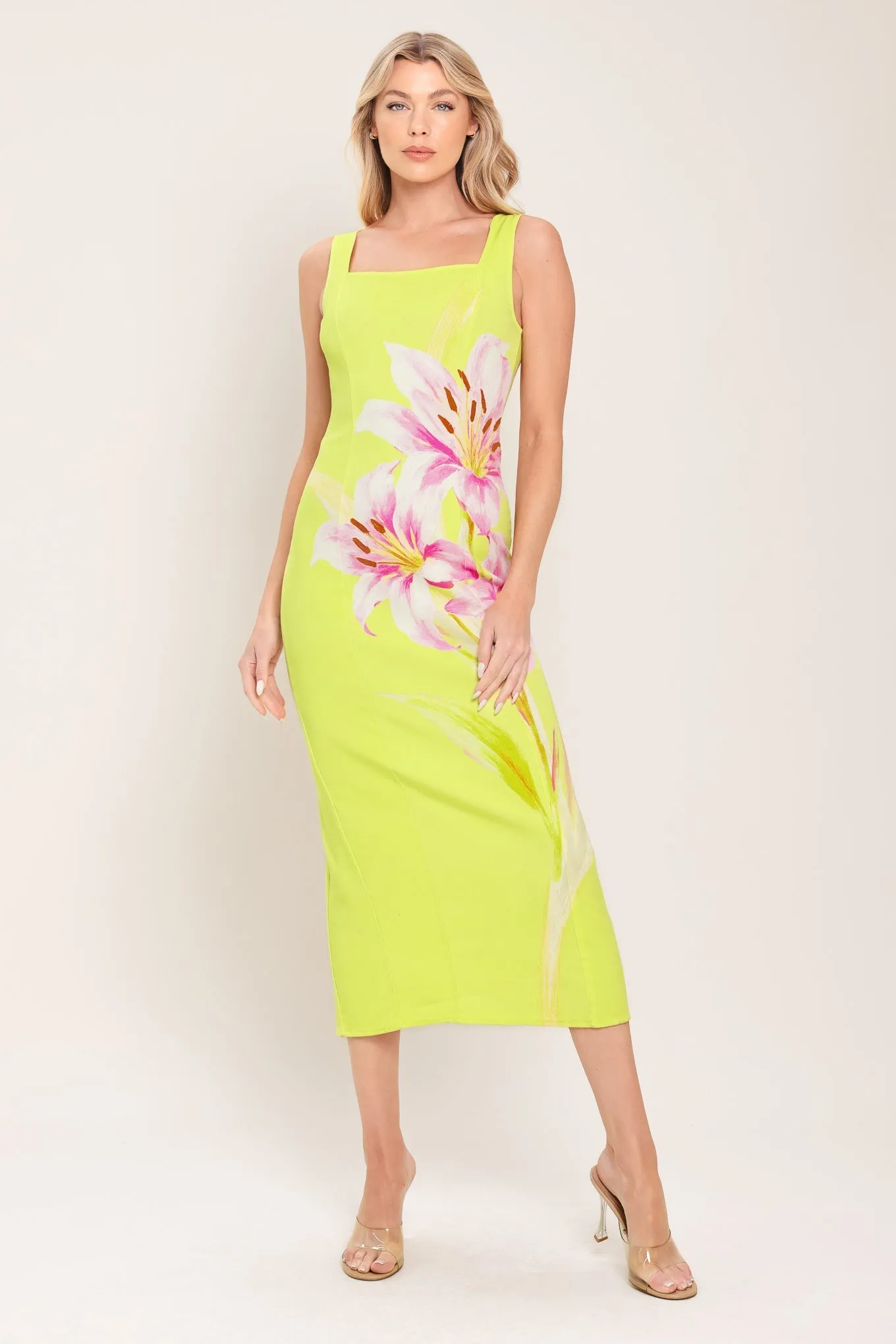 Lush Lime Woven Midi Dress sold by Zulily product image thumbnail 3
