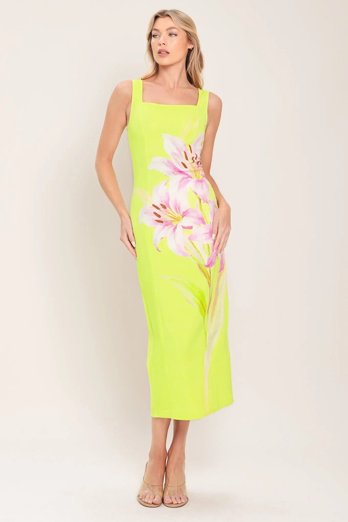 Lush Lime Woven Midi Dress sold by Zulily