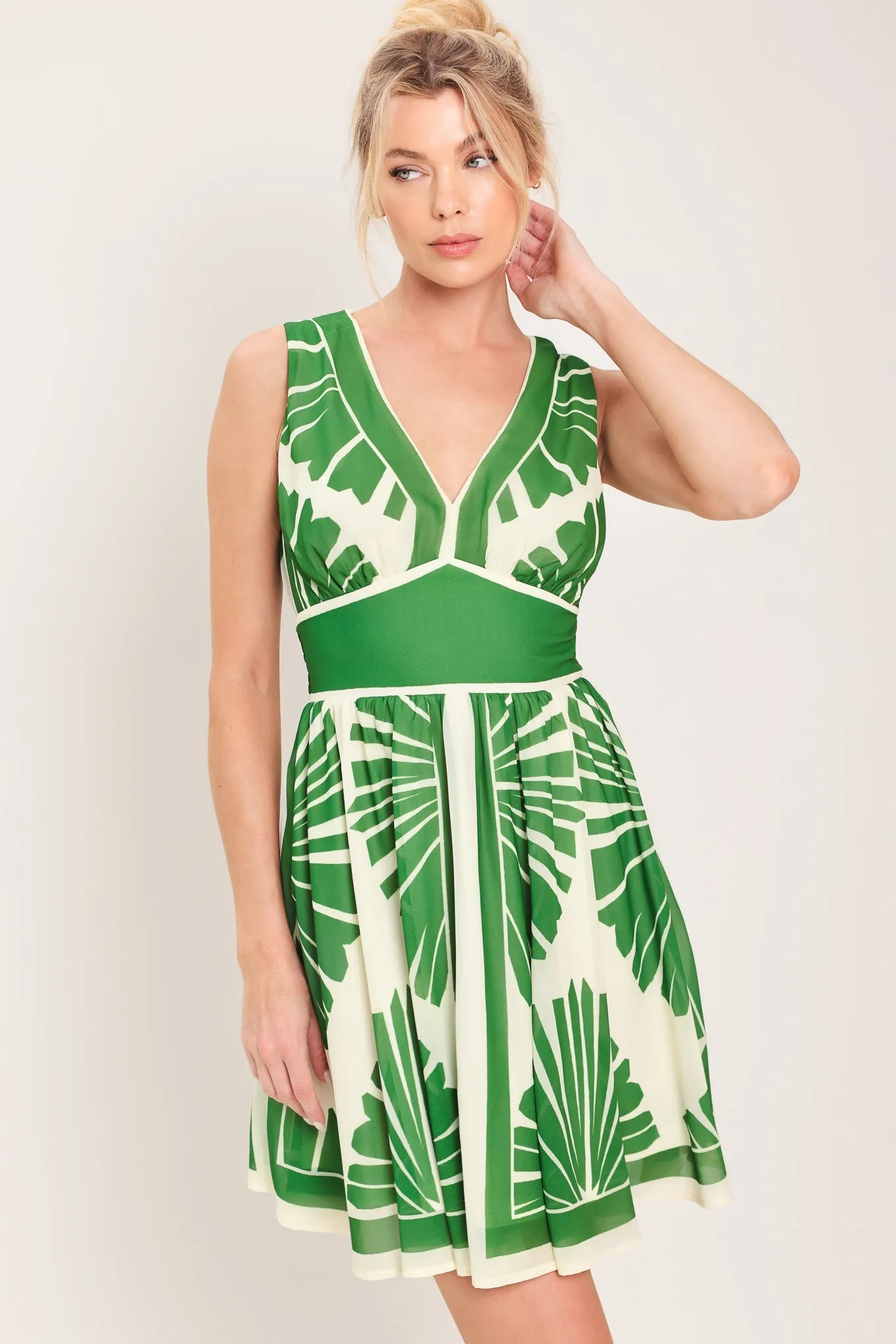 Palm Breeze Woven Mini Dress sold by Zulily product image thumbnail 4
