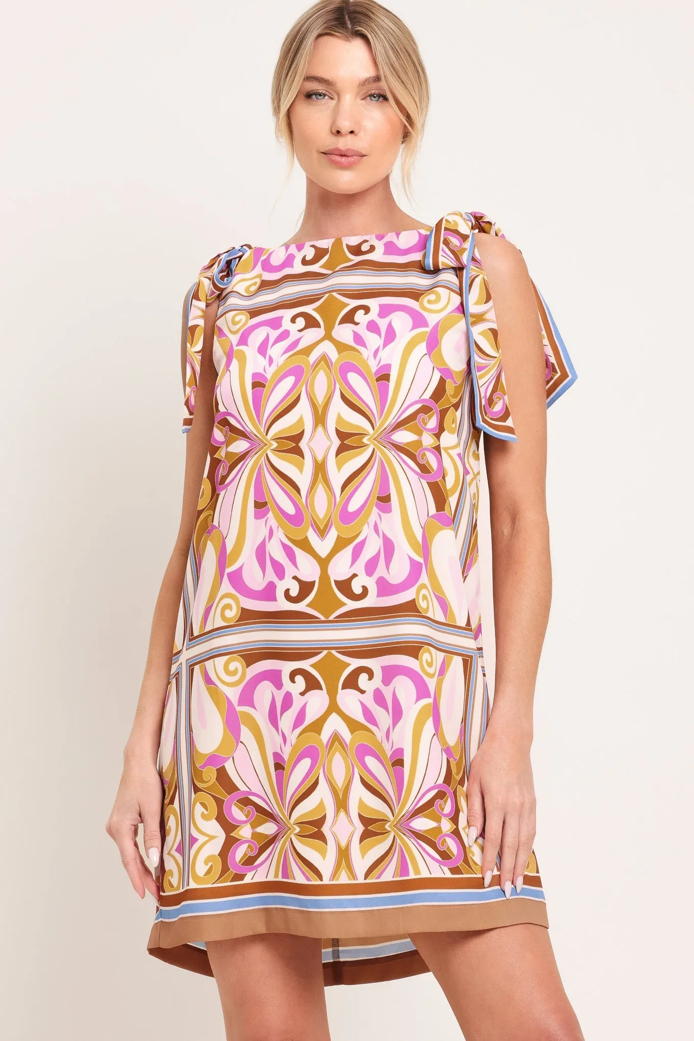 Golden Psyche Woven Mini Dress sold by Zulily product image thumbnail 3