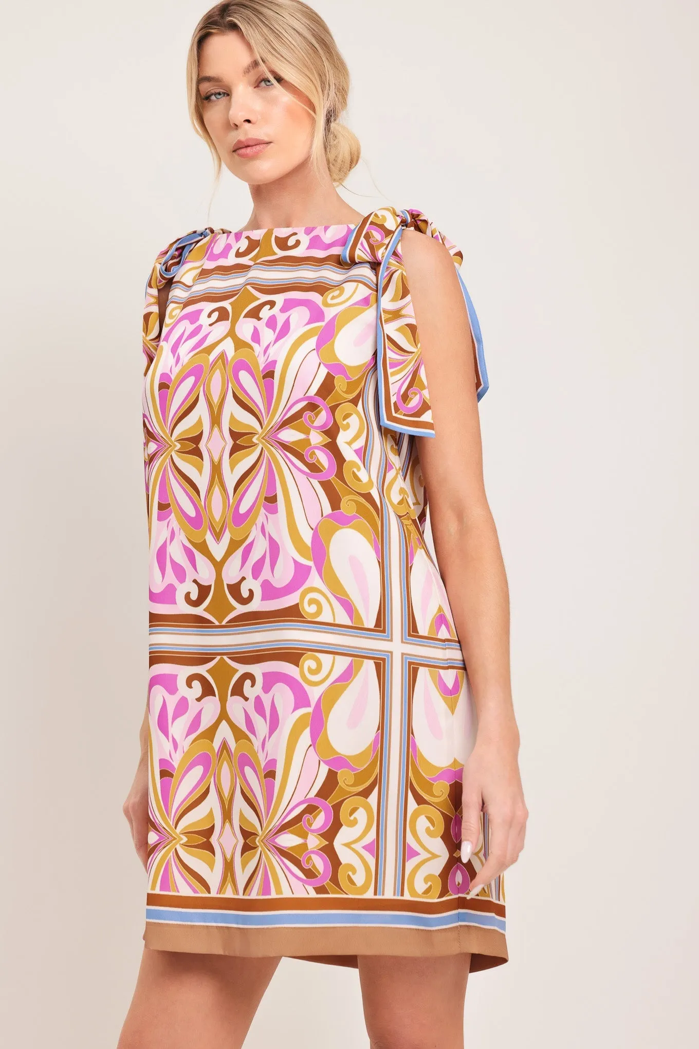Golden Psyche Woven Mini Dress sold by Zulily product image thumbnail 5