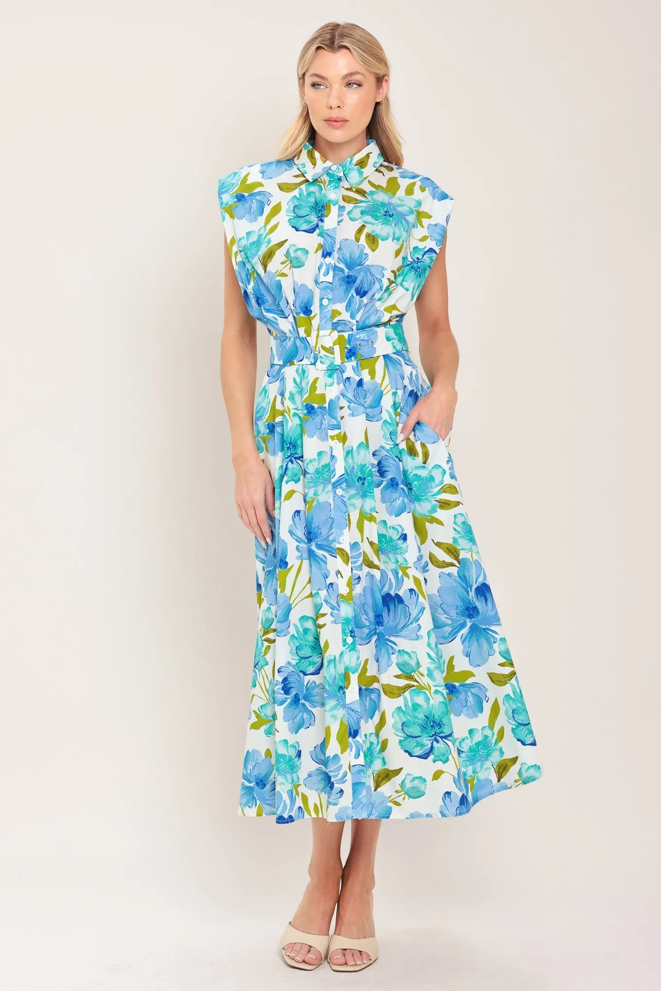 Modern Bloom Woven Midi Dress sold by Zulily product image thumbnail 3