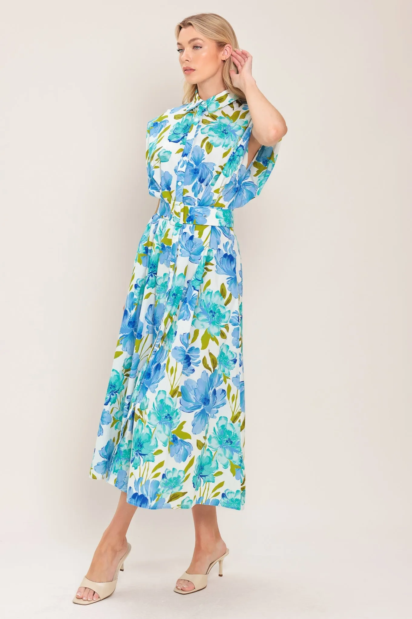 Modern Bloom Woven Midi Dress sold by Zulily product image thumbnail 5