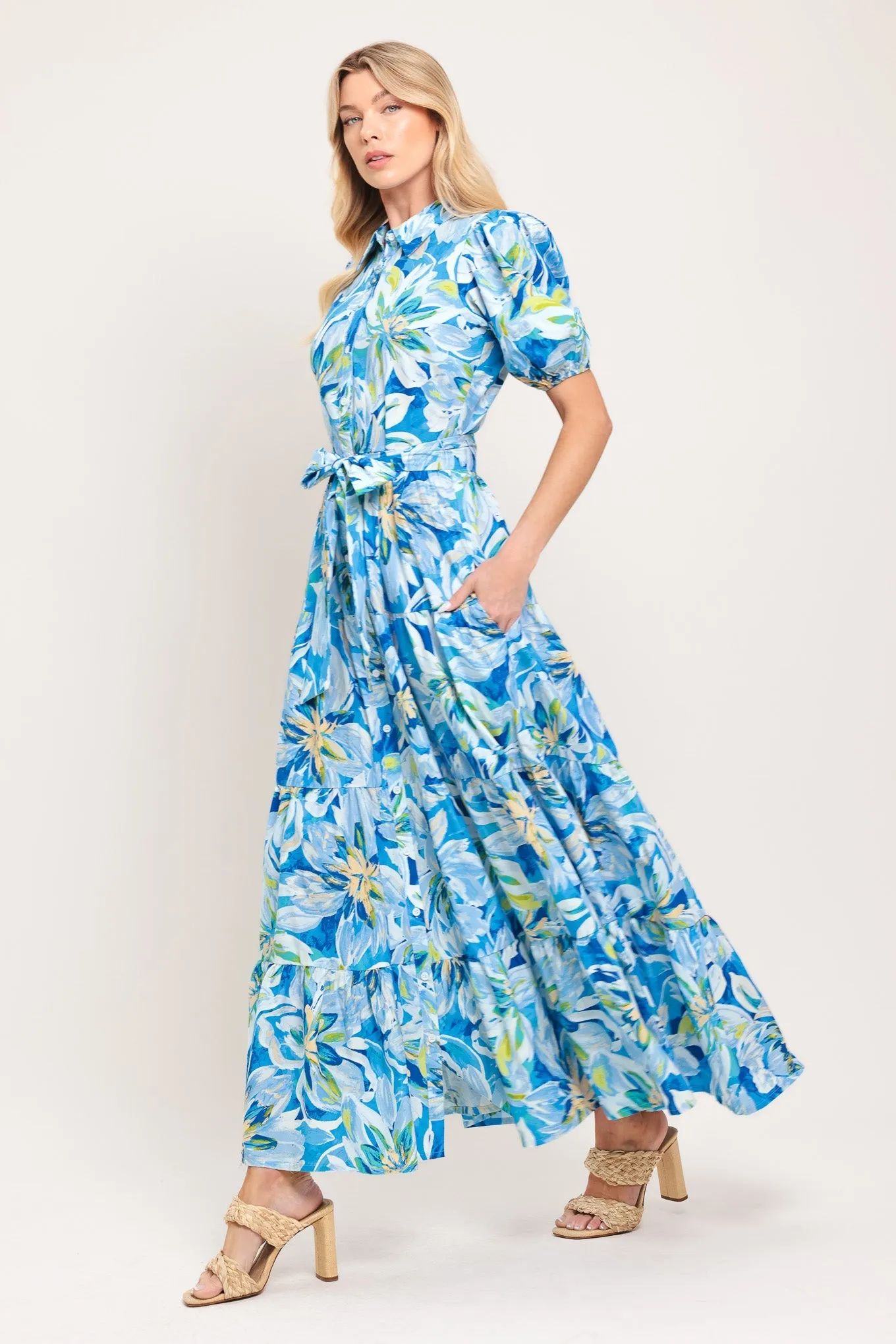 Ocean Garden Woven Midi Dress sold by Zulily product image thumbnail 4