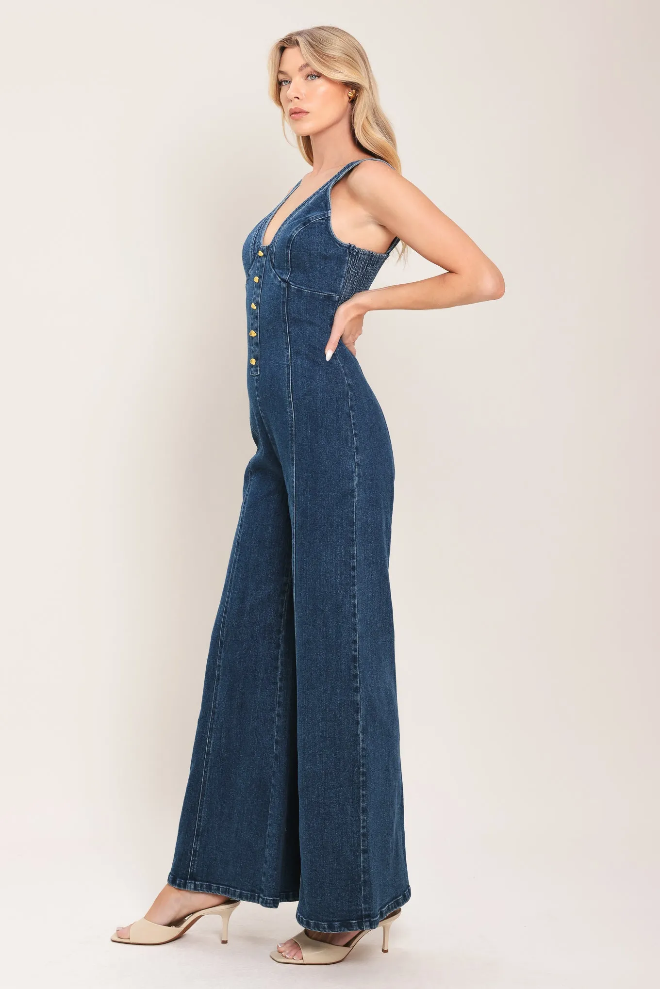 Urban Indigo Denim Jumpsuit sold by Zulily product image thumbnail 4