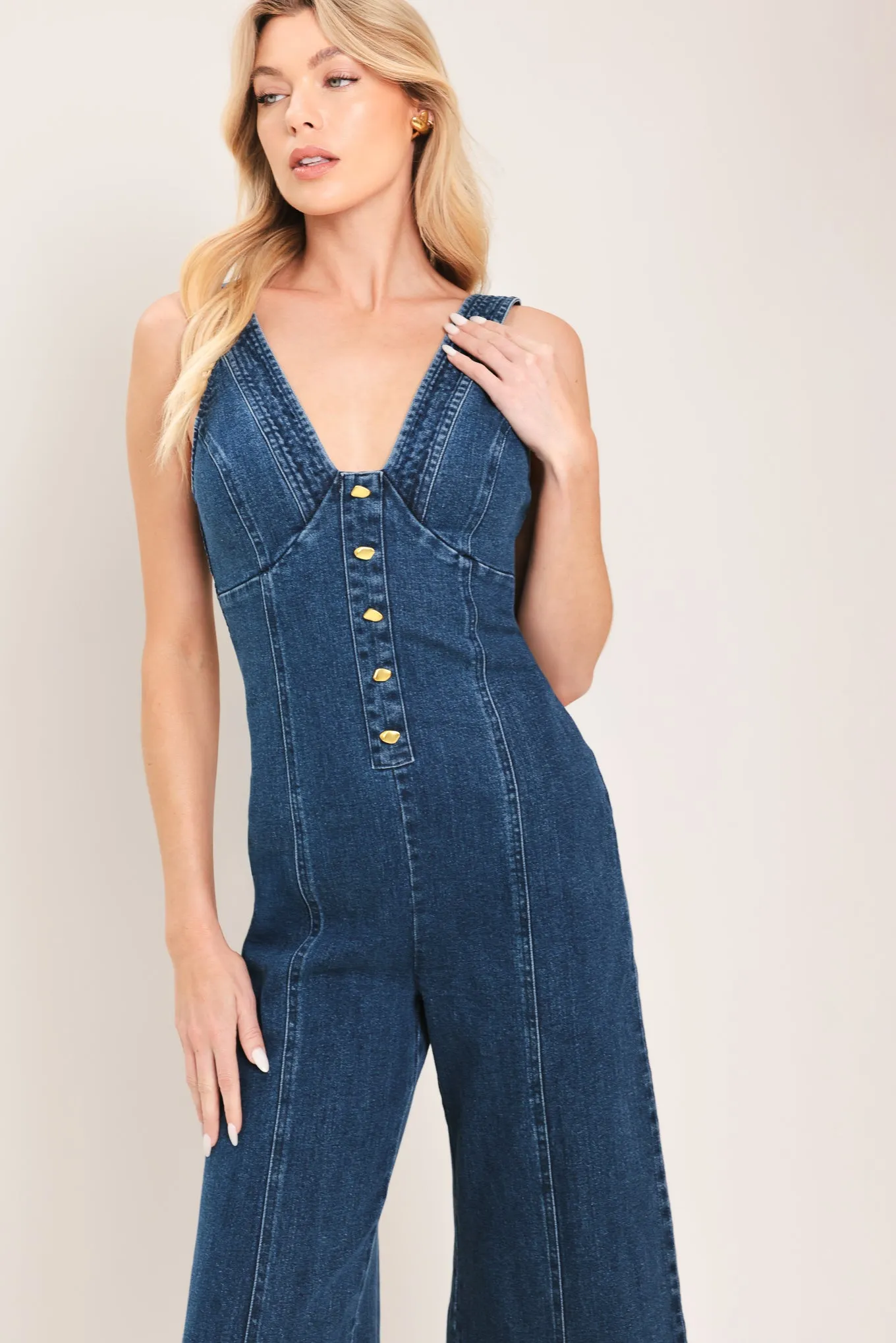 Urban Indigo Denim Jumpsuit sold by Zulily product image thumbnail 3