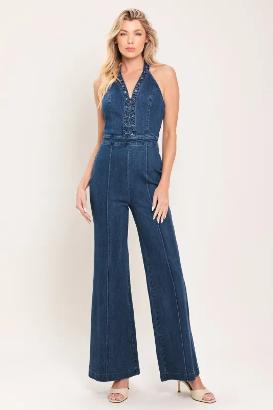 Blue Reverie Denim Jumpsuit made by Flying Tomato