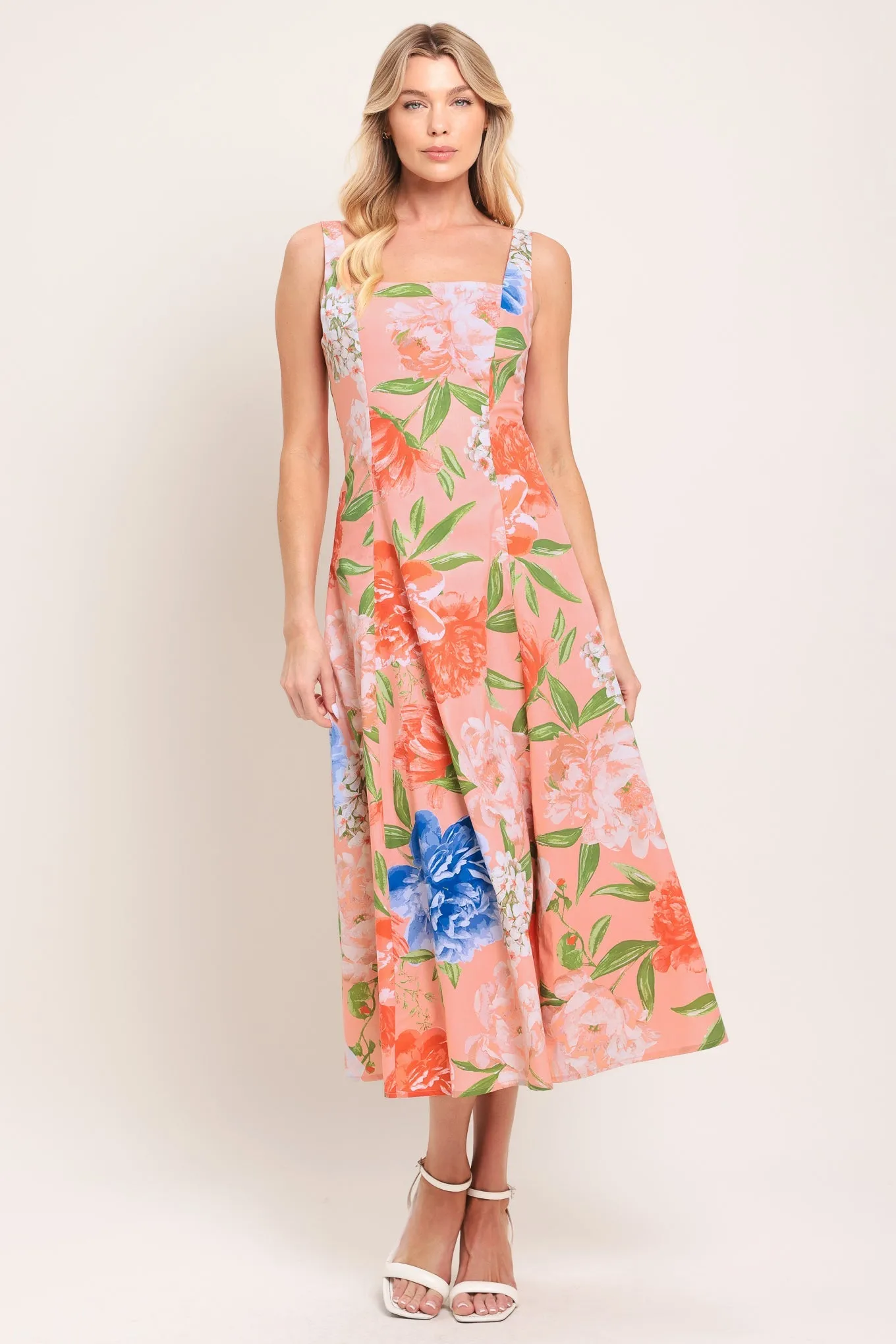Peach Petal Woven Midi Dress sold by Zulily product image thumbnail 3