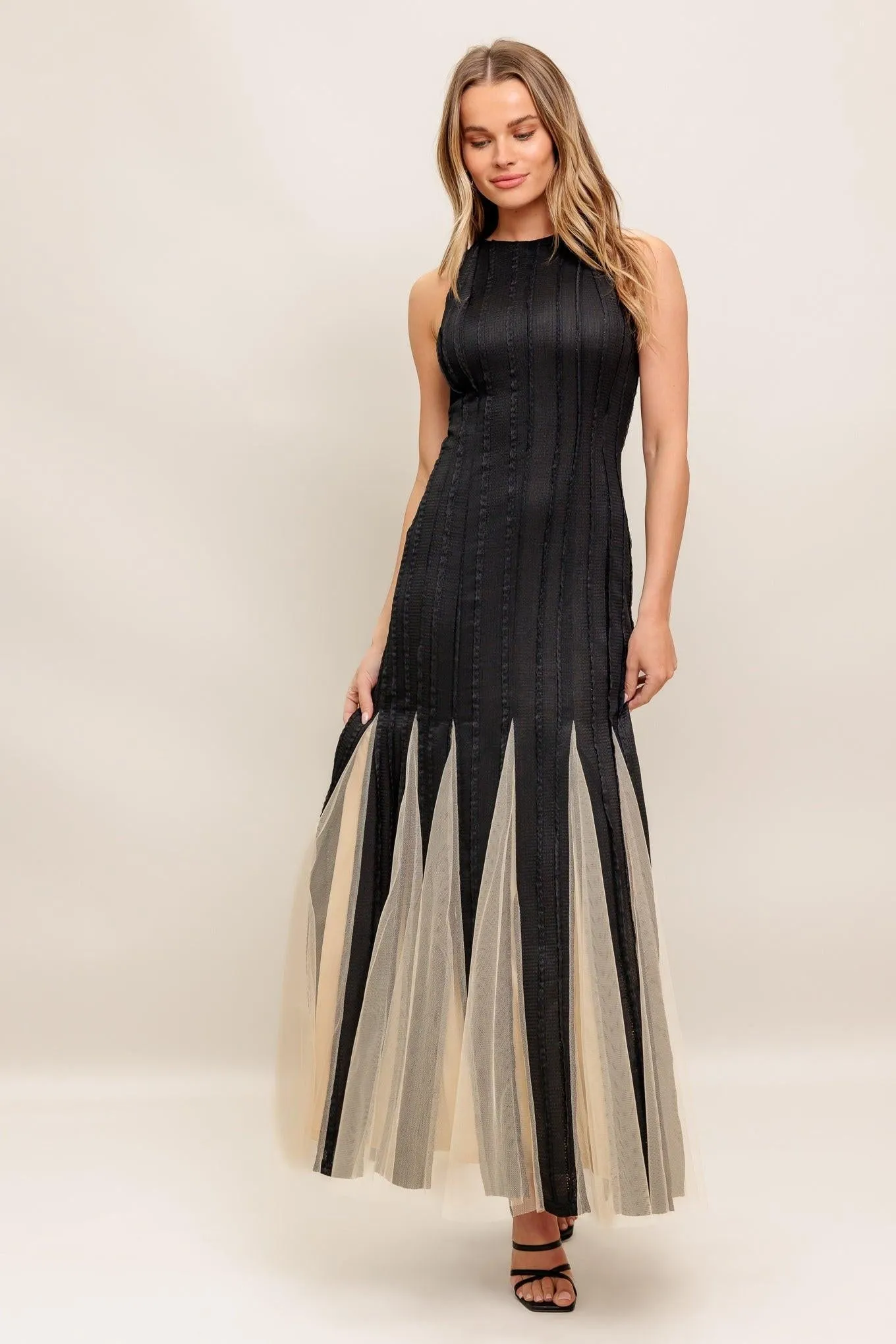 Noir Tulle Black Knit Maxi Dress sold by Zulily product image thumbnail 5