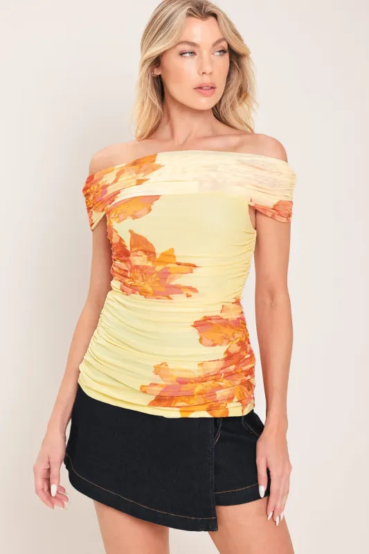 Golden Hour Power Mesh Top made by Flying Tomato