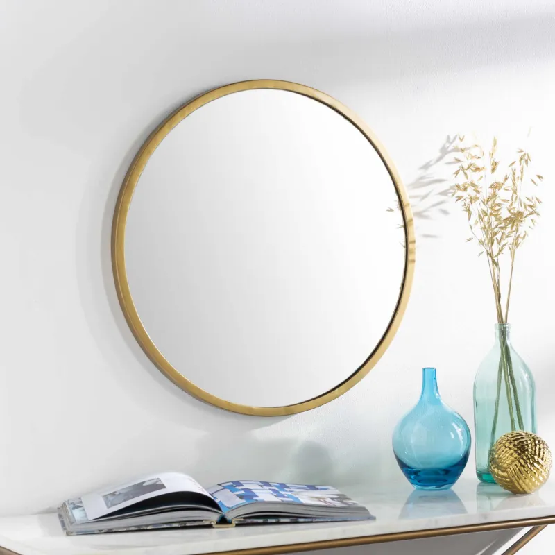Guindarohan Gold Frame Round Mirror made by Zulily