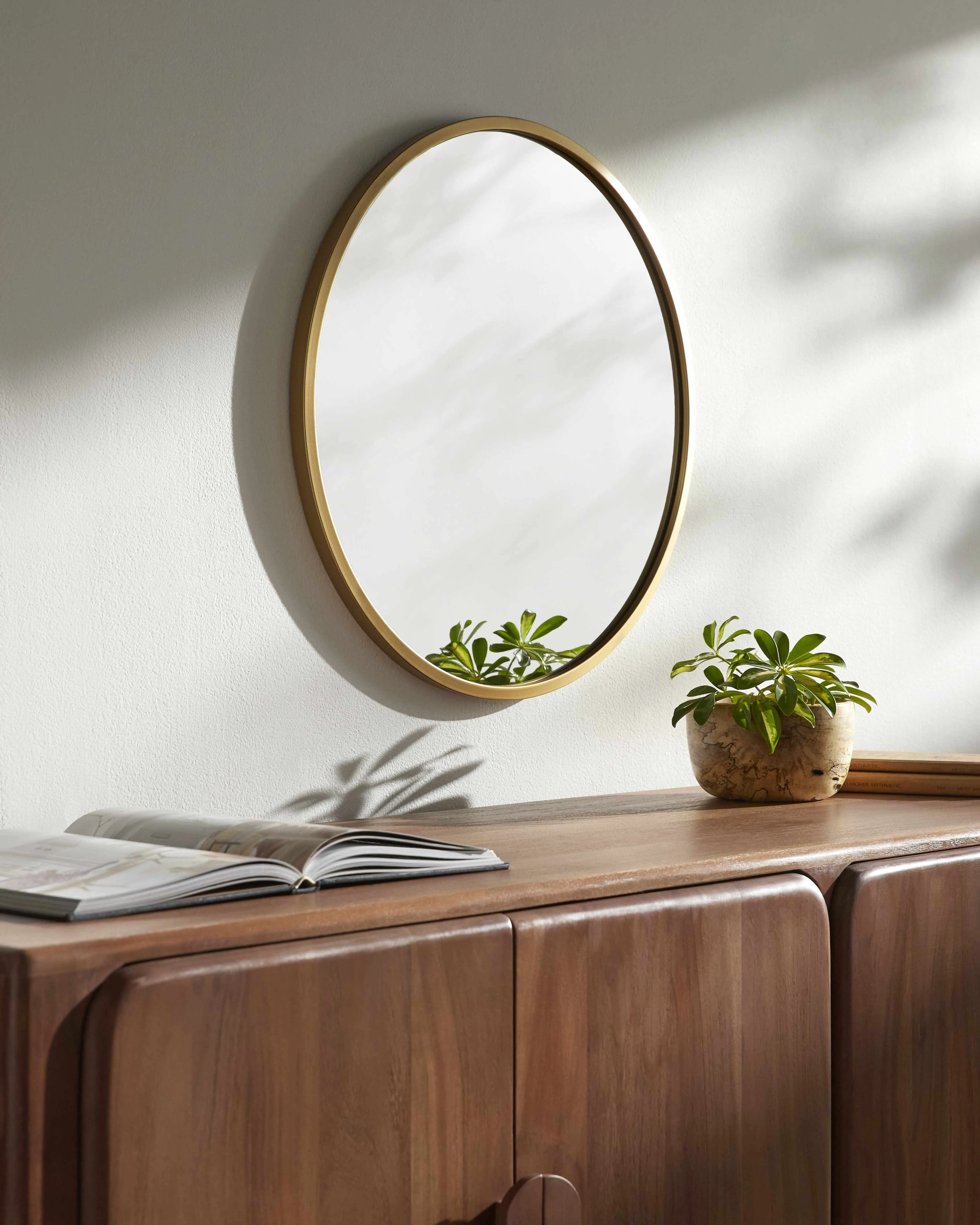 Guindarohan Gold Frame Round Mirror sold by Zulily product image thumbnail 2