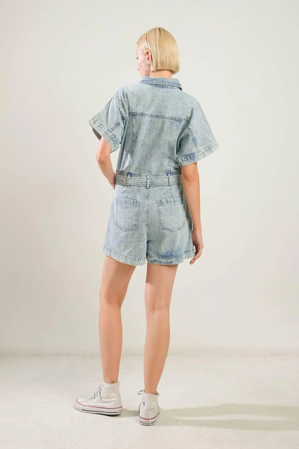 Countryside Charm Denim Romper sold by Zulily product image thumbnail 2