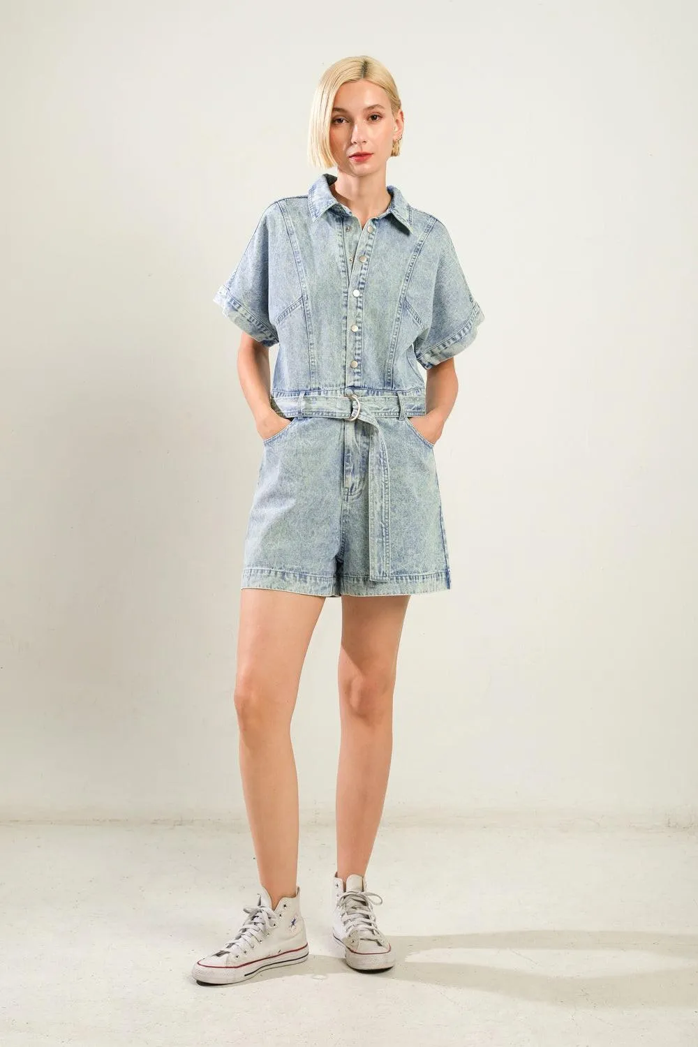 Countryside Charm Denim Romper sold by Zulily product image thumbnail 3