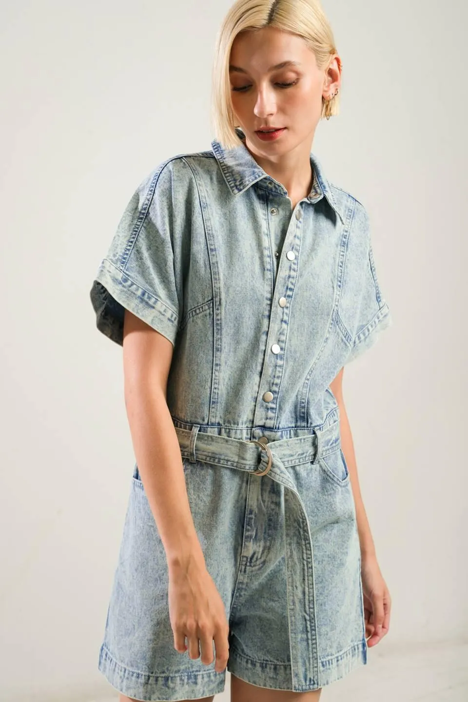 Countryside Charm Denim Romper sold by Zulily