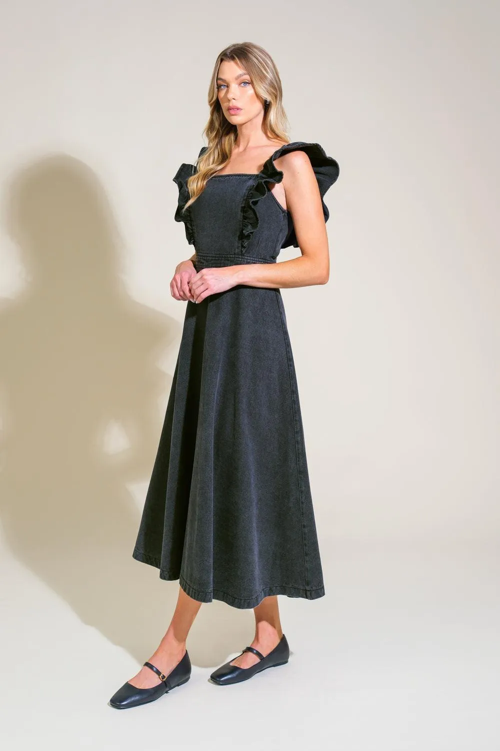 Timeless Charm Denim Midi Dress sold by Zulily product image thumbnail 3
