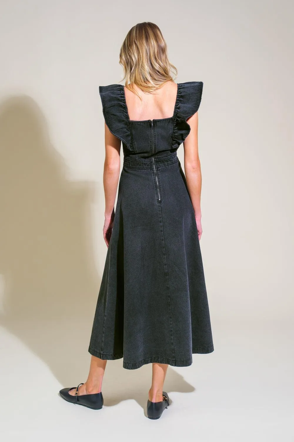 Timeless Charm Denim Midi Dress sold by Zulily product image thumbnail 2