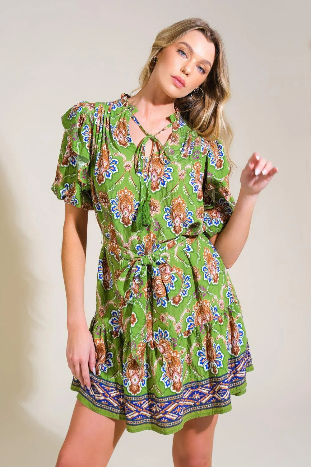 Pure Serenity Woven Mini Dress sold by Zulily