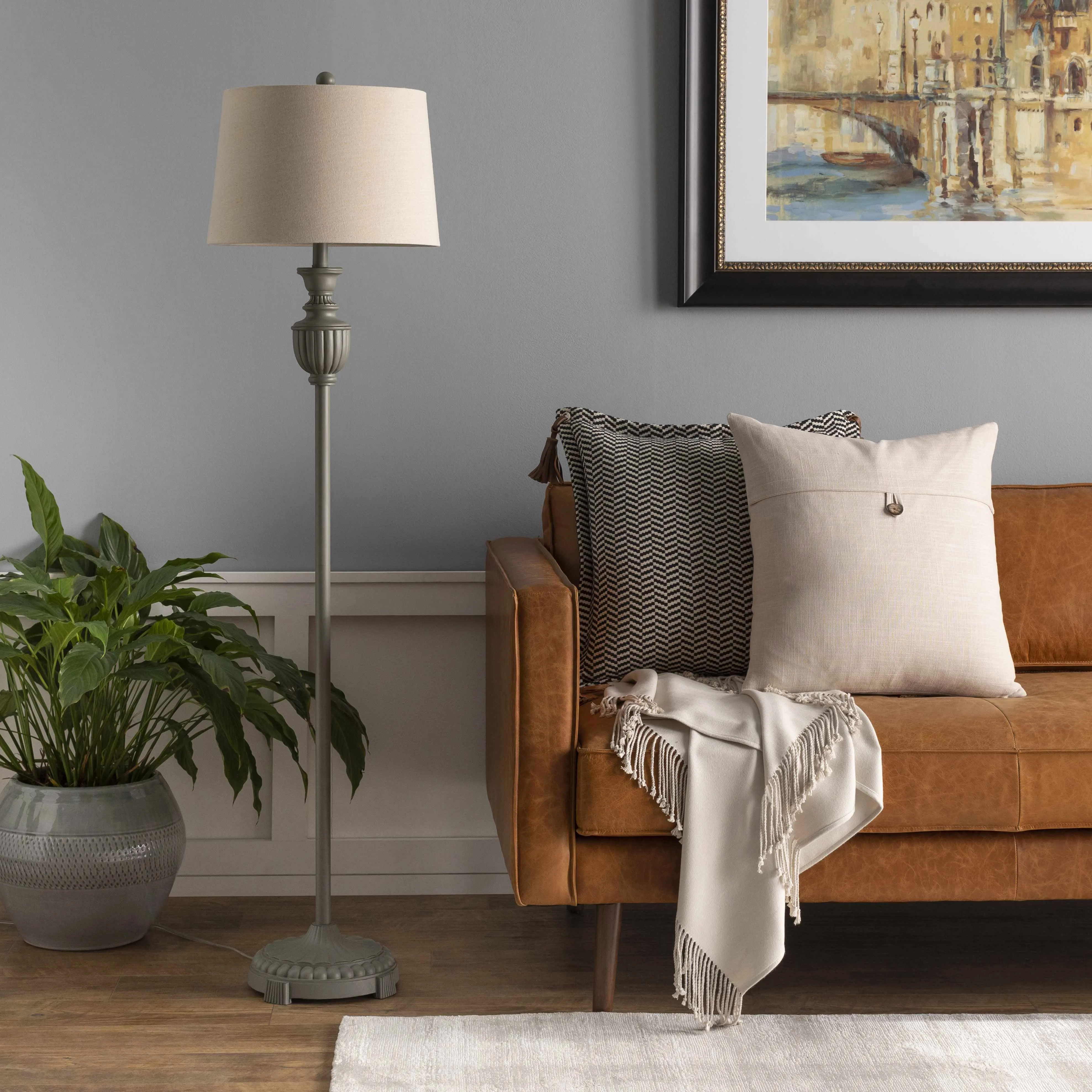 Nelspruit Gray Resin Floor Lamp - Clearance sold by Zulily product image thumbnail 3