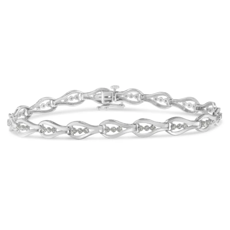 Sterling Silver Diamond Link Bracelet (0.5 cttw, I-J Color, I3 Clarity) made by Zulily