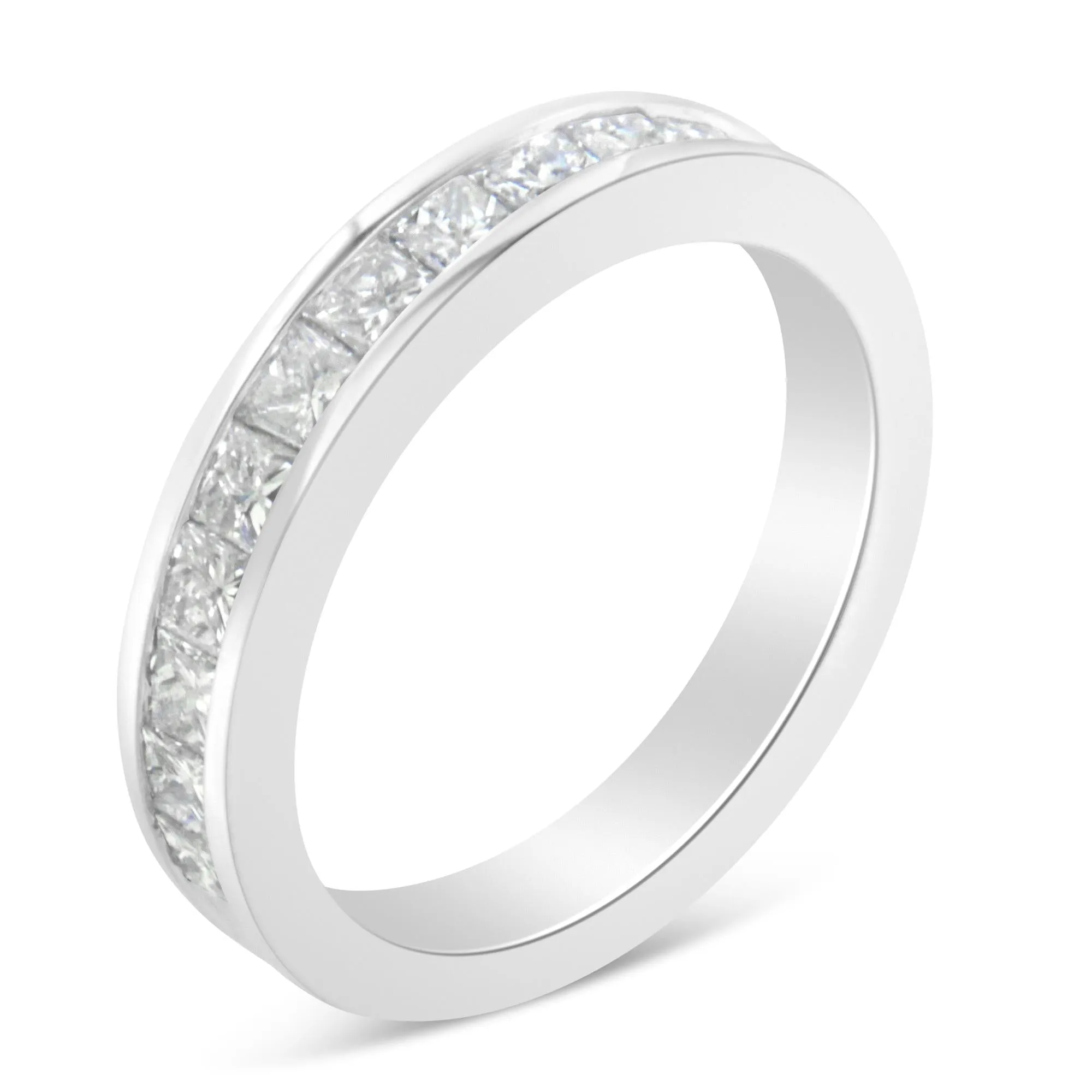 Women's 18K White Gold Princess Cut Diamond Band Ring (1 Cttw, G-H Color, SI1-SI2 Clarity) sold by Zulily product image thumbnail 4