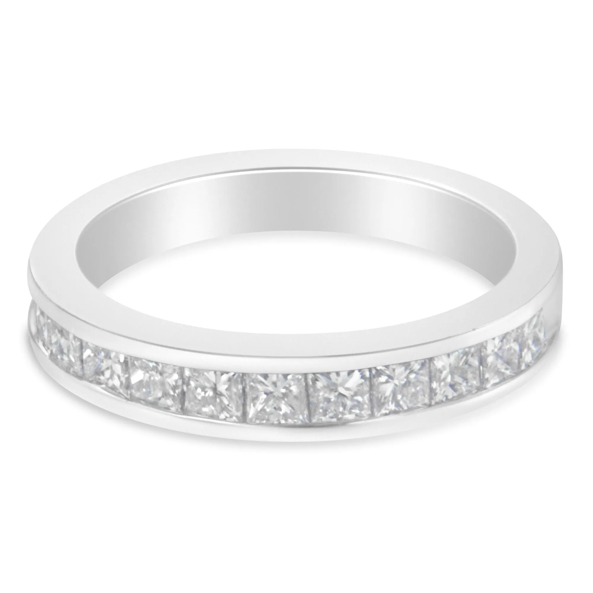 Women's 18K White Gold Princess Cut Diamond Band Ring (1 Cttw, G-H Color, SI1-SI2 Clarity) sold by Zulily